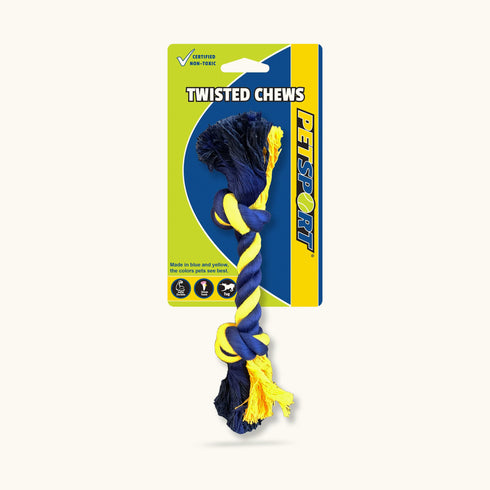 Petsport Twisted Chews Two Knot Cotton Rope Dog Toys